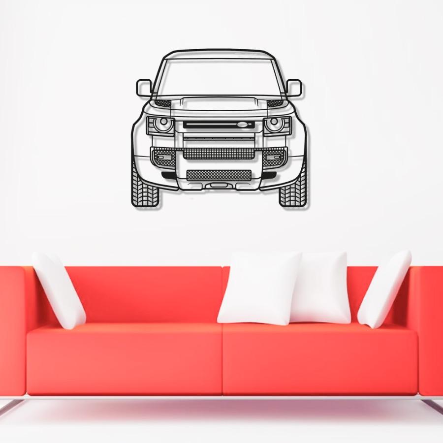 2020 Defender Front View Metal Wall Art