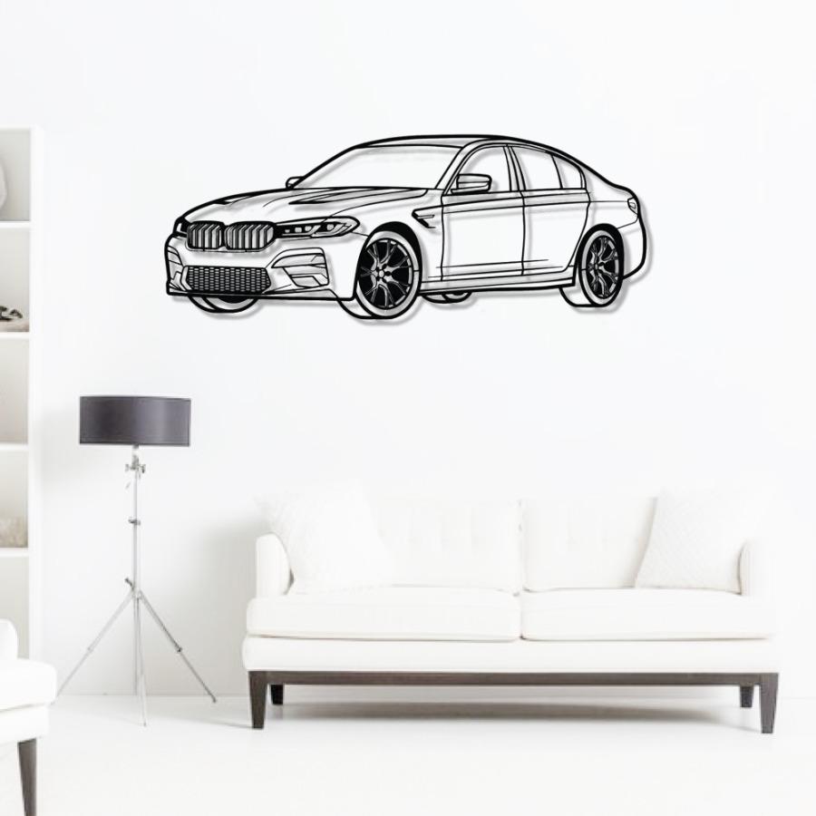 BMW M5 CS Perspective Metal Car Wall Art
