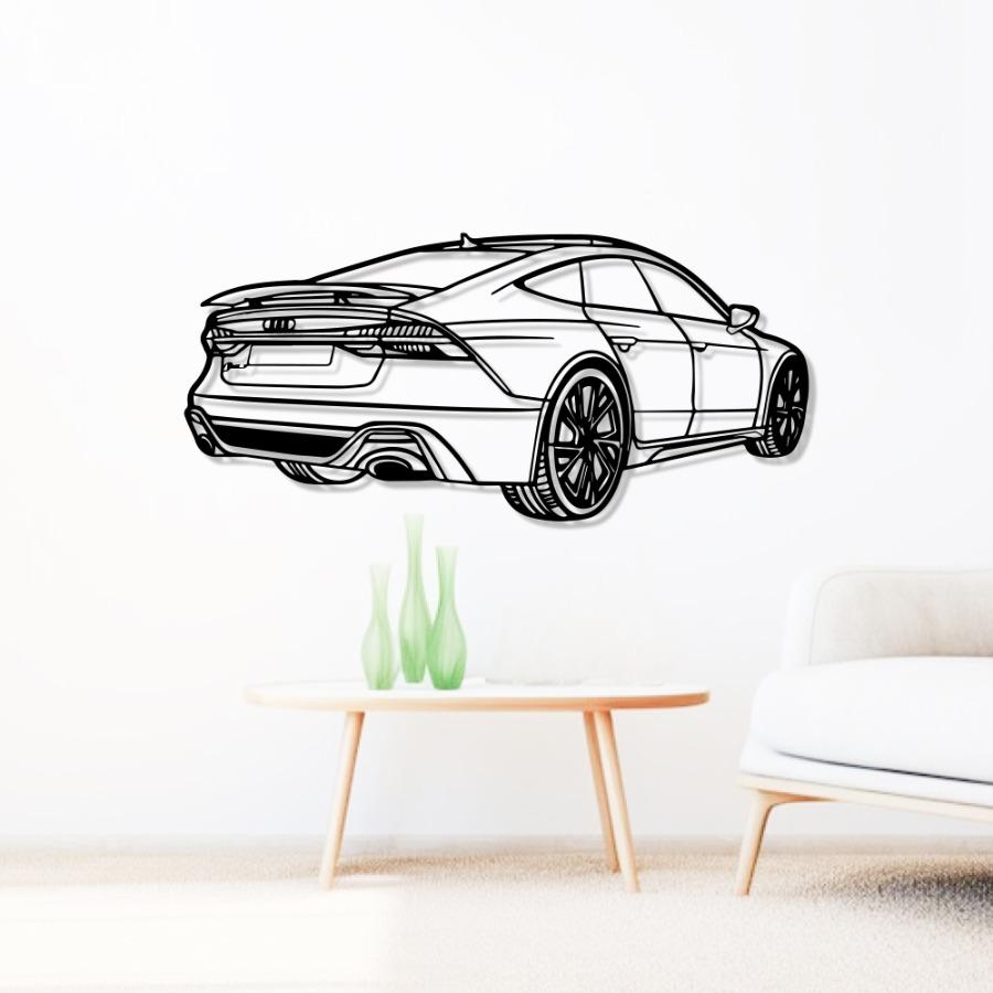 Audi RS7 2022 Perspective Metal Car Wall Art