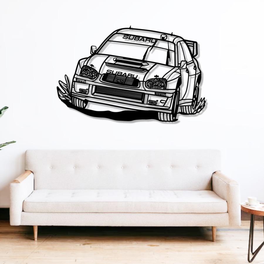 Subaru WRX STI Blobeye WRC Metal Car Wall Art