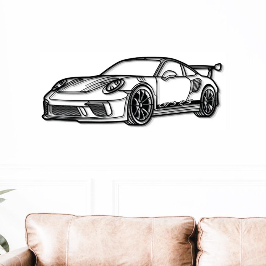 Porsche GT3 RS Perspective Metal Car Wall Art - Special Edition