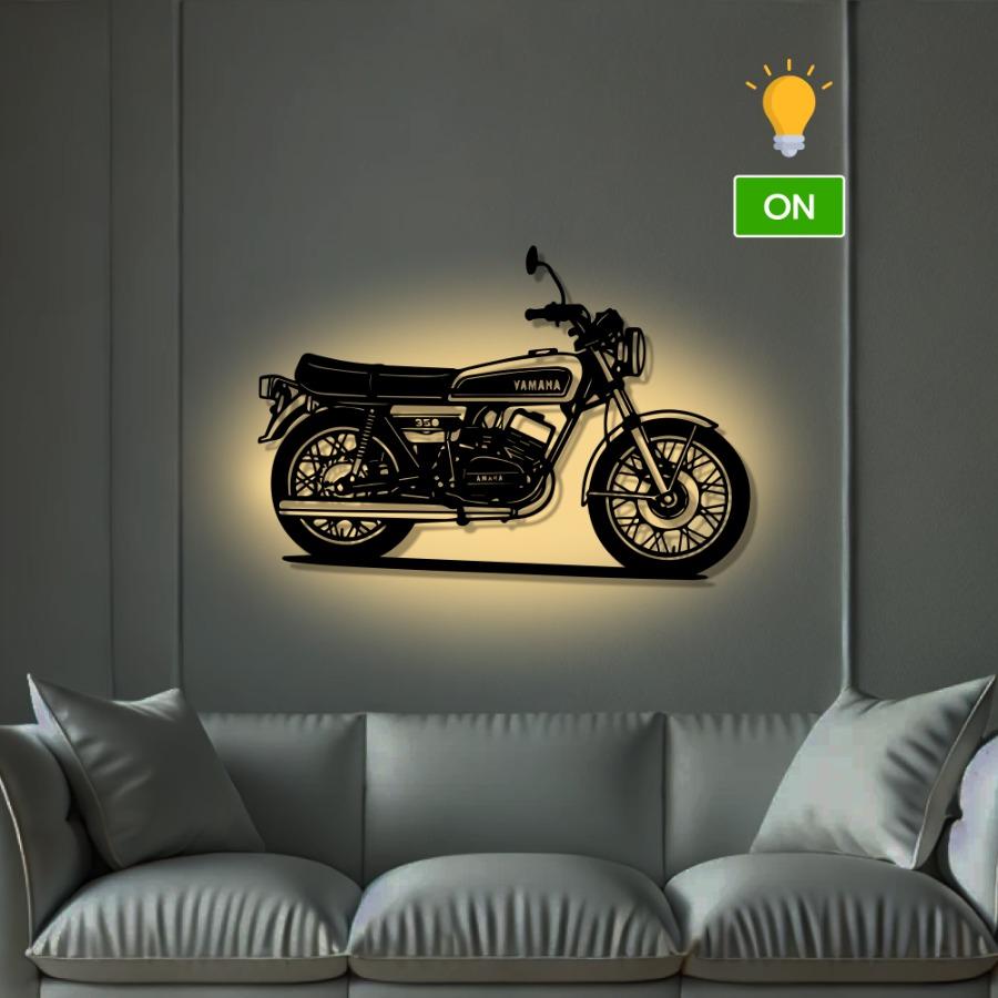 Yamaha RD 350 Bike Metal Wall Art
