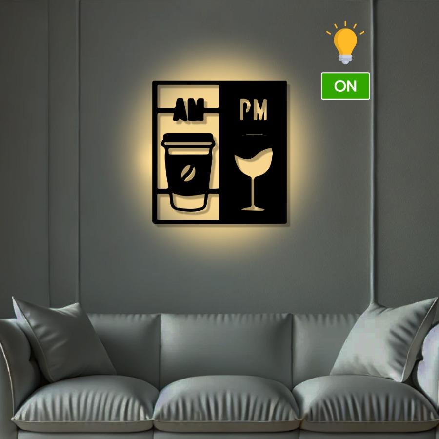 AM to PM Coffee & Wine Metal Wall Art