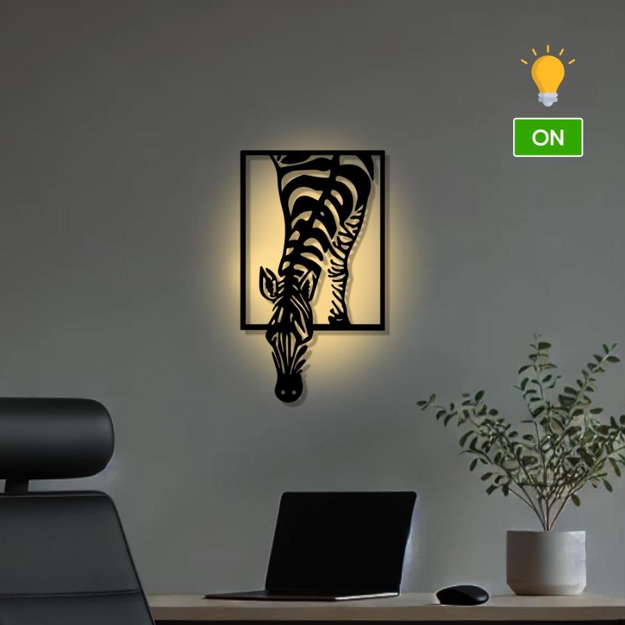 Abstract Zebra Metal Wall Art | Geometric Wall Art | Wall Hanging