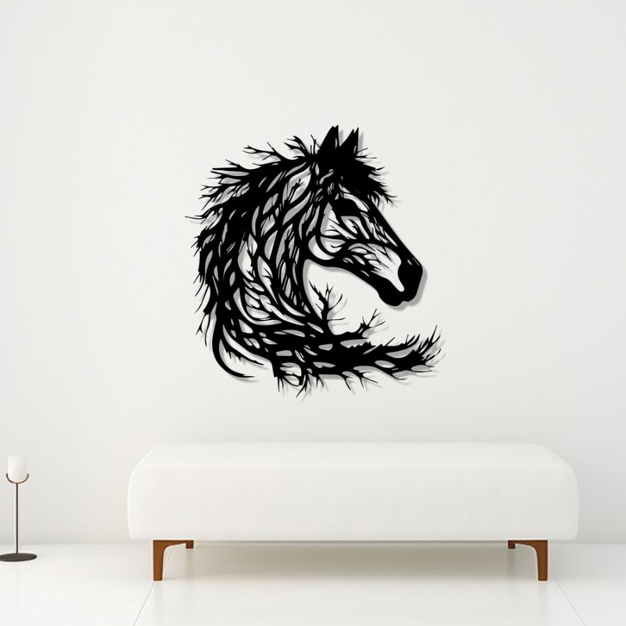 Graceful Horse Silhouette | Metal Wall Art for Living Room & Bedroom Decor