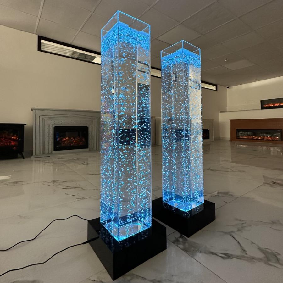 LED Water Bubble Towers – Pair (Set of 2) With Remote