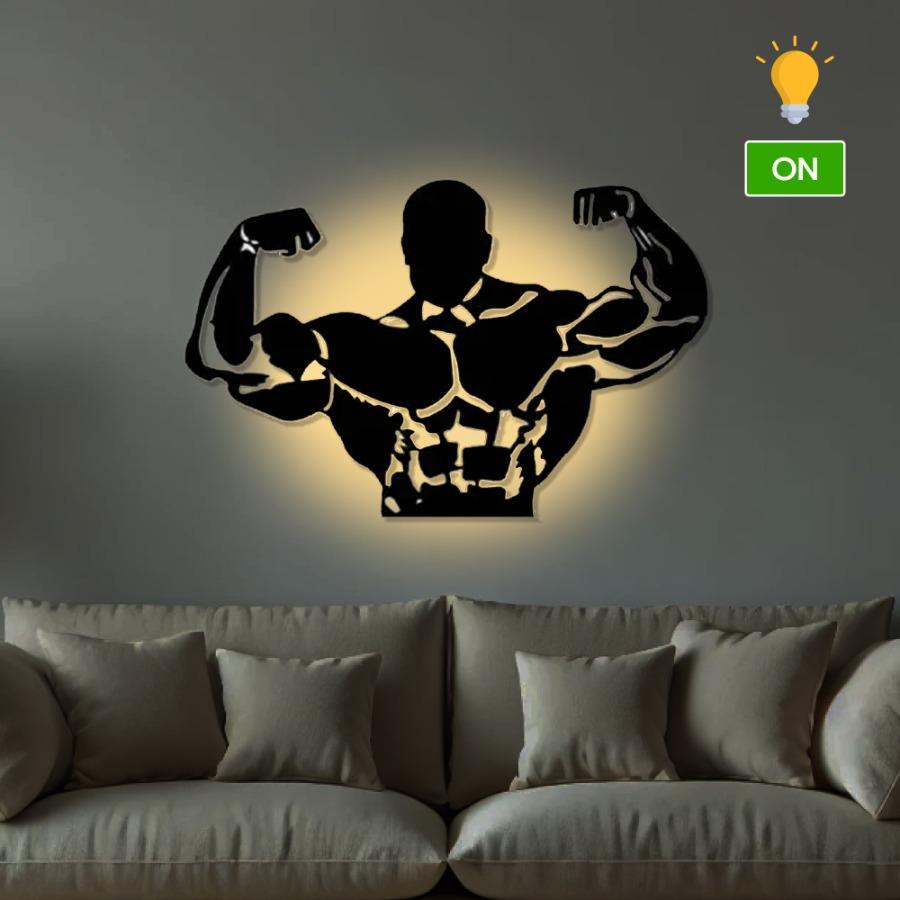 Body Builder Metal Wall Art | Gym Motivation Wall Decor